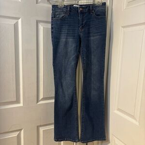 Celebrity Pink Y2K Dark Blue Boot Cut Mid Rise Light Flare Jeans Size 5